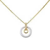 Jacques Lemans Damen Anhänger mit Kette 925/- Sterling Silber 52,5cm Glänzend mehrfarbig 490240009