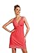 Produktbild DONNA edles Viskose-Negligee Nachthemd Sleepshirt mit subtilen Spitzenverzierungen, coral, Gr. XL