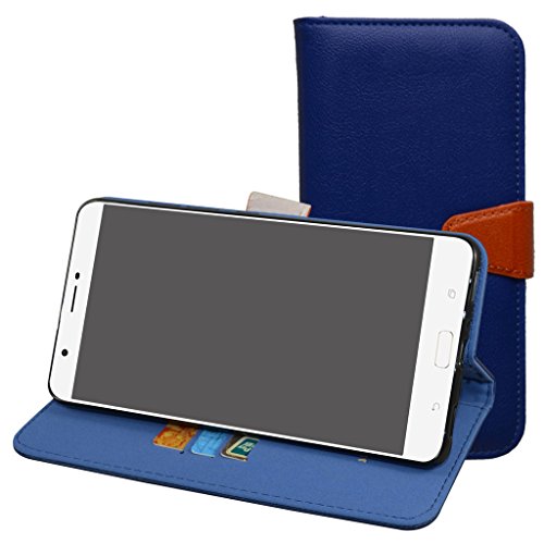 Preisvergleich Produktbild Zenfone 3 Ultra Hülle,Mama Mouth Brieftasche Schutzhülle Case Hülle mit Kartenfächer und Standfunktion für Asus Zenfone 3 Ultra 6.8 ZU680KL Smartphone 2016,Deep blue