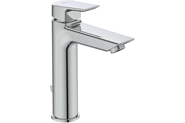 Ideal Standard Tesi Grande Mitigeur de lavabo basse pression, 1 pièce, argent, a6563aa