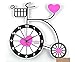 Produktbild LOLYKDA Wanduhr, Kreativ Light- Kreative Kinderfahrrad Pastoral Mute Uhren Wohnzimmer Cartoon Wanduhr Schmücken The Clock (Größe: 20 Zoll)