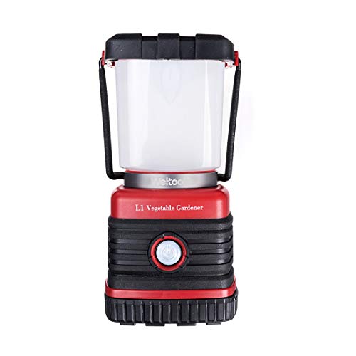 Weltool L1 LED Linterna de Camping Lámpara 4 Modos, Acampar Portátil Luz Roja SOS Pesca, Excursión, Emergencia Blanco Cálido 3*D Baterías