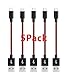 Price comparison product image [5Pack] Short Micro USB Cable, [1ft/30cm] Premium Short Nylon Braided High Speed [Fast Charger] Android Charger Cables for Galaxy S7/S6/S5,Note 5/4/3,HTC,LG,Nexus Sony and more (5Pack Red)