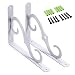 Produktbild 2 Pack Heavy Duty Corner Brace Regal Unterstützer für Bücherregale, Schlafzimmer/Küche/Büro Regale, Metall Klammern mit 5 Zoll X 3 1/2 Zoll (braun),White