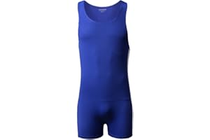 Juflam Uomo Wrestling Singlet Athletic Leotard Bodysuit Gym Sportswear Undershirt