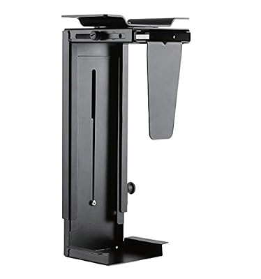 Newstar NM-CPU100BLACK Desk-mounted CPU holder Noir support pour unité centrale - support pour unités centrales (Desk-mounted CPU holder, Tour, 10 kg, Noir, 0 - 360°, 90 - 200 mm)