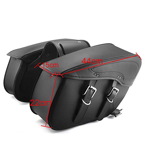 Baedivg Motorrad Satteltasche Leder wasserdichte Gepäcktaschen, Für Sportster XL883, Für Triumph Rocket Roadster, Für Kawasaki Vulcan - 2
