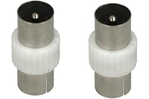 ZOREI 2 pièces adaptateur antenne TV, prise connecteur adaptateur coaxial, mâle-femelle, mâle-mâle, femelle-femelle (M-M)