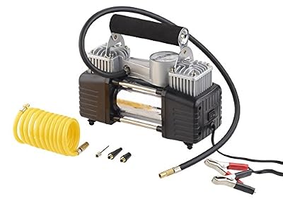 Lescars Mini compresseur 12 V / 10 bar avec manomètre – 55L/mn