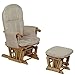 Tutti Bambini GC35 Deluxe Glider Chair & Stool (Natural)