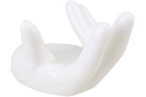 Yibuy Blanc porcelaine Ocarina écran Accessoires Ocarina en céramique à la main avec support pour les amateurs de musique