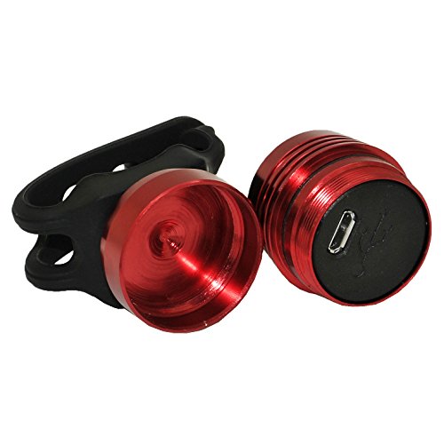 Aluminium LED Frontlicht Rücklicht,PUGO TOP USB Aufladbar 3 Leuchtmodi Wasserdicht Fahrrad Rücklampe Rad Licht Fahrradbeleuchtung Leuchte Helmlicht Warnlicht Leuchtmittel Lampen Set - 4