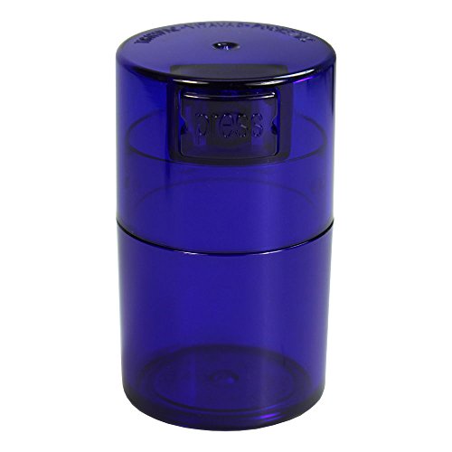 Tightvac vitavac-pocketvac Vacuum Sealed Pill Box & Vitamin Container, 1/56,7 gram/06. litro, Cobalt Tinted Body/cap