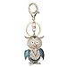 Produktbild Kristallrhinestone-Schlüsselring, Chickwin Art und Weise nette Eule eschlüsselring-Handtaschen Keychain Geschenk-Schlüsselketten (Blau)