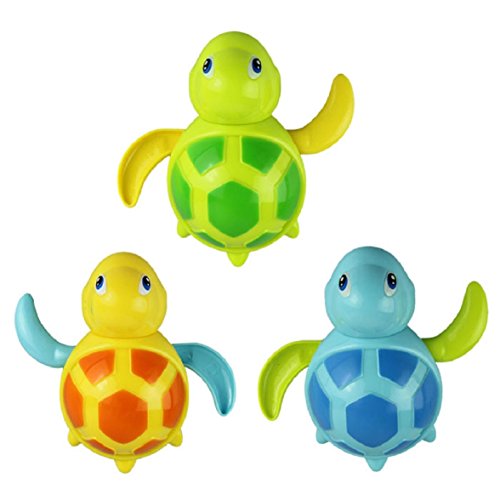 Amison 1 PC New Born Babies Swim Turtle Wound-up Chain Small Animal Bath Toy