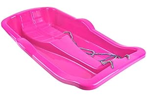 MARMAT Luge pour enfant Bob MiniBob Luge en plastique UFO 5 couleurs pour s'amuser dans la neige (rose)