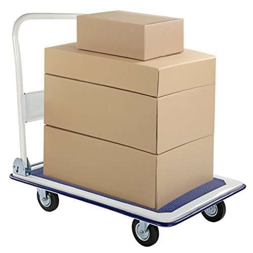 Plattformwagen Transportwagen mit umlegbarem Schiebebügel 150 Kg - 2