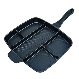 Master Pan Non-Stick Divided Grill/Fry/Oven Meal Skillet, 15