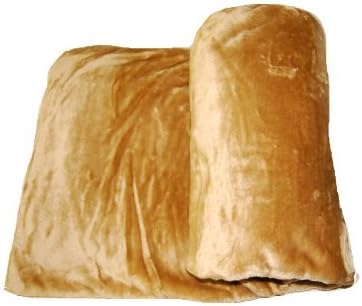 Luxury & Top Quality TAN Faux Fur Mink throw/ sofa throw / Blanket / Bed throw โ Tan - Extra Large / King : 200x240cm