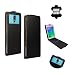 Produktbild Handy Schutz Hülle | für HTC Desire 12 Plus | Slim Flipstyle mit Magnetverschluss | HQ Leder - Flip Nano XL Schwarz