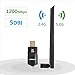 Price comparison product image USB WiFi Adapter Dongle 1200Mbps - Moglor 5dBi Dual Band Wireless USB 3.0 WiFi Dongle Antenna Network Card for Laptop/Desktop ,Support Windows 10/8.1/8/7/XP/Vista,MAC OS,Linux (1200Mbps)