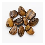 Nvzi 10 Packs Of Tumbled Polished Natural Tiger's Eye Stones For Tumbling, Cabbing, Fountain Rocks, Decoration, Polishing, Wire Wrapping, Wicca & Reiki Healing Crystals