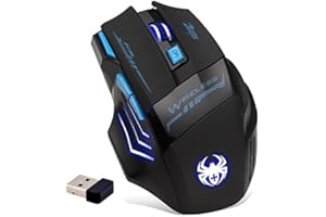 DLAND professionale LED ottica 2400 DPI 7 Pulsante USB Mouse Wireless Gaming Mouse gamer DPI regolabile Funzione di commutazione 2400 DPI/1600 DPI/1000 DPI per Pro gioco PC del computer portatile