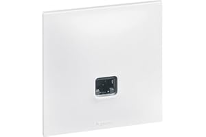 LEGRAND - Prise Ethernet RJ45 Cat. 6 FTP Neptune - Prise Murale Multimédia - Pour Transmissions Haut Débit Gigabit Ethernet - Conforme Norme NFC 15-100 - Fabriqué En France - Blanc