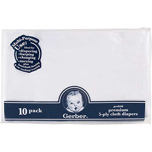 Gerber Prefold Premium 5-Ply Cloth Diapers
