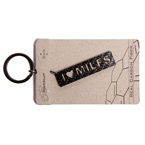 Preisvergleich Produktbild Carbon Fibre Schlüsselanhänger Ringhalter MILF
