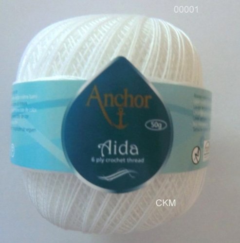 Anchor Aida Stärke 5 Knaul 50g Fb. 00001