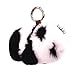 Produktbild 13CM Flaumig Hase Schlüsselanhänger Niedlich Natur Pelz Hase Puppe Schlüsselbund Dekor zum Damen Handtasche Auto Anhänger Geschenk 80Store (Panda)