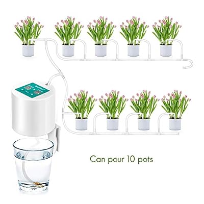 Sarplle Système d'irrigation Automatique Kit d'irrigation Goutte à Goutte Bricolage Système à arrosage Automatique pour Jardin, Balcon, paniers Suspendus, Plantes en Pot