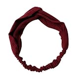 1.Material: tejido de punto Venda De Pelo Mujer Elástico Color Puro Suave Headbands Verano Turbante pelo Deporte Mujeres