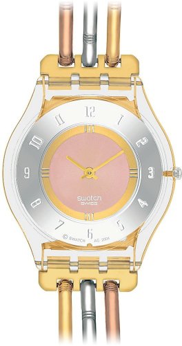 Swatch SKIN - Reloj analógico de mujer de cuarzo con correa de acero inoxidable multicolor - sumergible a 30 metros