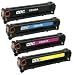 Produktbild 4er Set INK INSPIRATION® Premium Toner für HP Laserjet CM1312 CM1312nf CM1312nfi CP1215 CP1217 CP1514n CP1515n CP1518ni | kompatibel zu HP 125A CB540A 2.200 Seiten CB541A CB542A CB543A 1.400 Seiten
