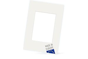 ‎PHOTOLINI PHOTOLINI Passepartout 30x40 aussen für 20x30 innen, säurefrei 1,5 mm Passepartout Karton Creme-Weiß, alterungsbeständige Schrägschnitt - Passepartouts, Präsentation & Schutz von Bildern und Fotos