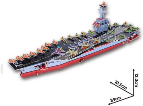 GuangLv 3D Model Castle Toy Puzzle Diy Jigsaw Kids Boys Girls Educational Gift Diy New. (Aircraft carrier)