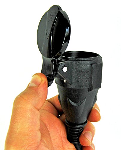 Gummi Verlängerungskabel 10m außen und Ihnen Strom 3x 1,5 mm² IP44 Stromkabel für Garten - 4