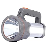 ★ Fácil de usar: la linterna LED impermeable tiene un cómodo mango junto con correa de hombro ajustable de longitud que lo hace muy práctico cuando vas de camping, paseo, perros, rescate, patrulla o llevar un paraguas.
