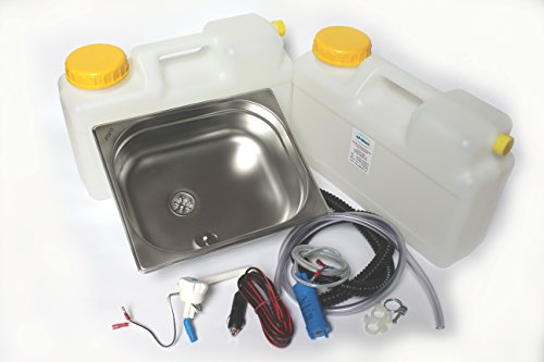 Wasseranlage Imbisswagen Verkaufsanhänger Campingküche 12v Bausatz Spüle 325x265x100 Novo Raumsparkanister (ad-ideen)