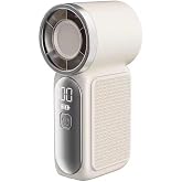 GLR FS-24 Dijital Ekranlı Taşınabilir Mini Turbo Fan | 6 Kademeli Y&uuml;ksek Hızlı El Vantilat&ouml;r&uuml;, 3000mAh Şarj Edilebilir Batary