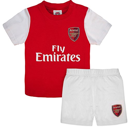 Arsenal FC Official Football Gift Home Kit Baby T-Shirt & Shorts 6-9 Months