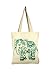 Elephant Reversible Screen Print Shopping Tote Bag - 100% Cotton Canvas - 15" x 14" - Made in India RS.584.00