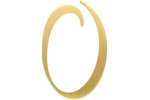 Zayookey Numéro de Maison en Laiton Numéros de Porte Élégants 2 pouces (5 cm) Numéro de Adresse Métal Modern Brass House Number (Door Number 0)