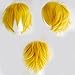 S-noilite Cosplay Curly Hair Tail Full wigs Short Yellow Wig Women/Men Wig
