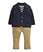 Mamas and Papas Baby-Boys 3 Piece Blazer, Multicoloured (Navy/Brown), 3-6 Months