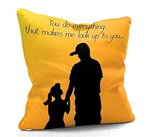 DreamVio Mirco Fabric Filled Cushion for World's Best Dad,Pyare Papa,Gifts for Daddy,Grandpa on Birthday's & Father's Day Color : Orange Size : 12 x 12 inch Design 125