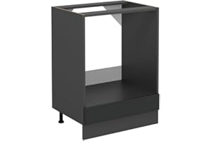 Vicco Mobile per forno da incasso R-Line, Antracite casa di campagna, 60 cm senza piano di lavoro