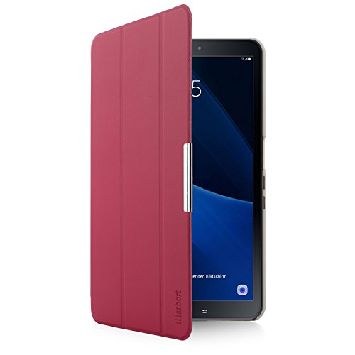 iHarbort® Premium Hülle für Samsung Galaxy Tab A 10.1 (SM-T580/T585) – Samsung Galaxy Tab A 10.1 hülle Etui Schutzhülle Case Cover Holder Stand mit Smart Auto Wake / Sleep-Funktion (Rosa) - 7
